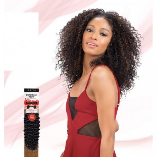 Saga Brazilian Remy 100% Human Hair Jerry Curl 10"